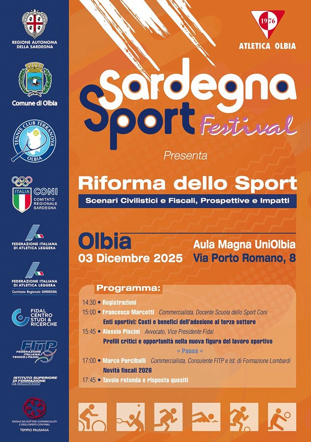 A Olbia il confronto sulla riforma dello sport: civilistico, fiscale e nuovi profili del lavoro sportivo