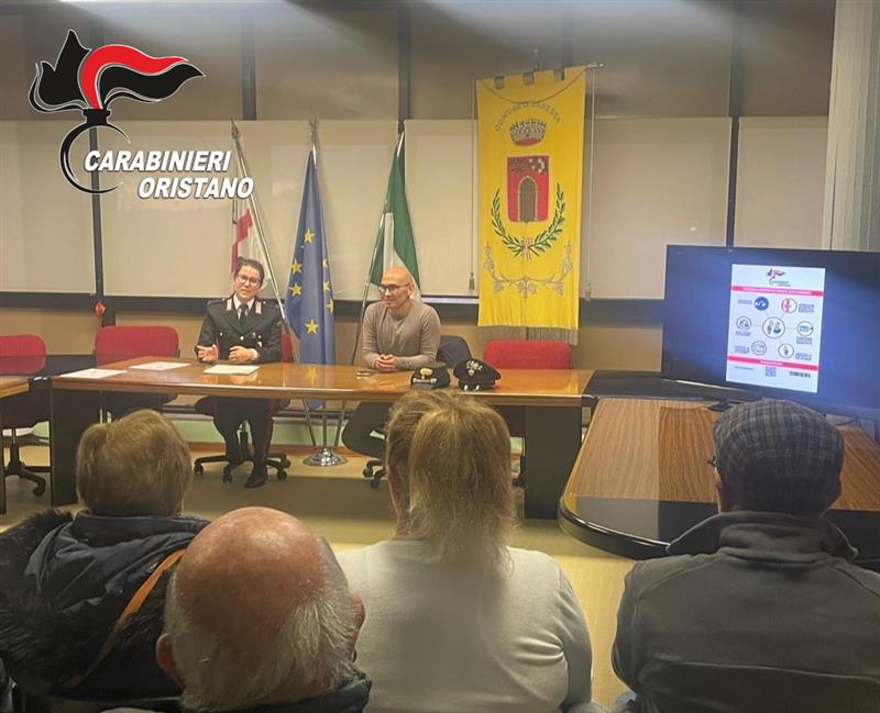 Gonnosnò e Baressa, piena la sala consiliare per l’incontro anti-truffe dei Carabinieri