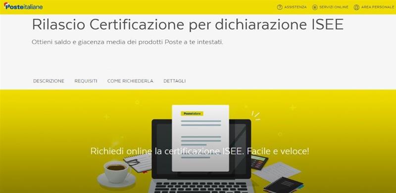 Poste italiane: dal 4 Gennaio a Sassari e provincia sarà possibile richiedere online i dati 2020 per l'ISEE 2022