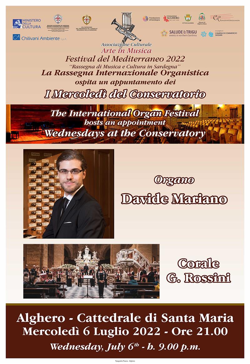 Concerto 6 luglio ad Alghero: Davide Mariano - Coro Rossini Sassari