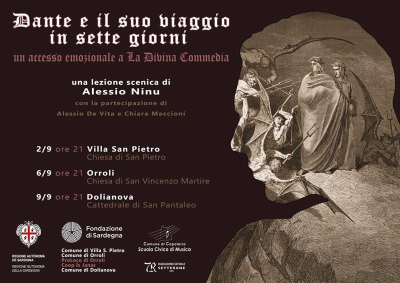 A Orroli seconda data della Lezione Scenica "Dante e il Suo Viaggio in Sette Giorni", di e con Alessio Ninu