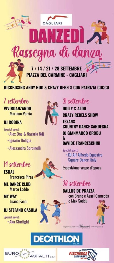 Cagliari si prepara a ballare con Danzedì - Dal 7 settembre quattro giovedì di danza e divertimento in piazza Del Carmine