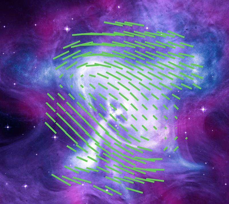 INAF-INFN-ASI: Mappato dallo spazio il campo magnetico della Nebulosa del Granchio