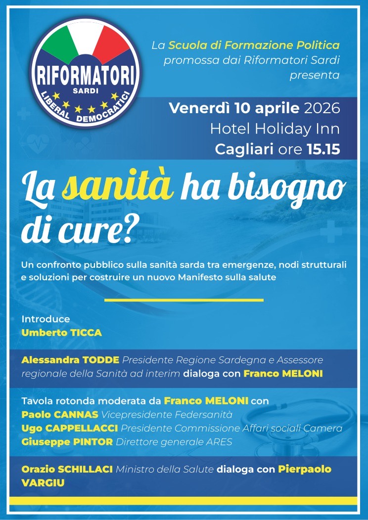 La sanità sarda tra emergenze e riforme: il Ministro Schillaci a Cagliari per la Scuola di formazione politica