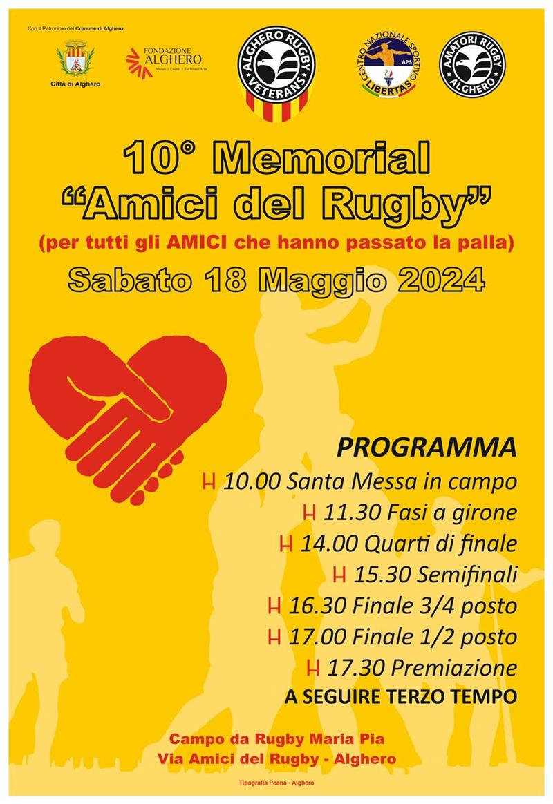 10° Memorial "Amici del Rugby": Un tributo alla passione e al ricordo ad Alghero