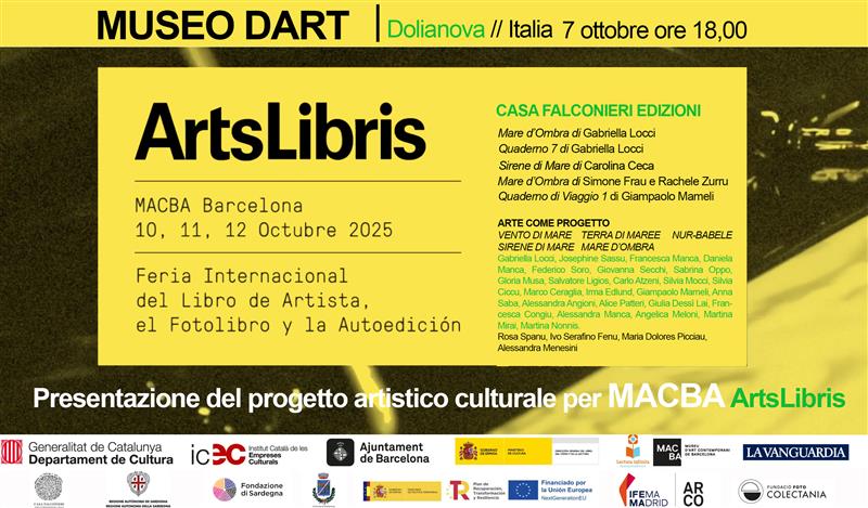 Casa Falconieri porta l'arte Sarda al Macba di Barcellona: libri d'artista in mostra e dibattito Internazionale sull'Editoria del futuro