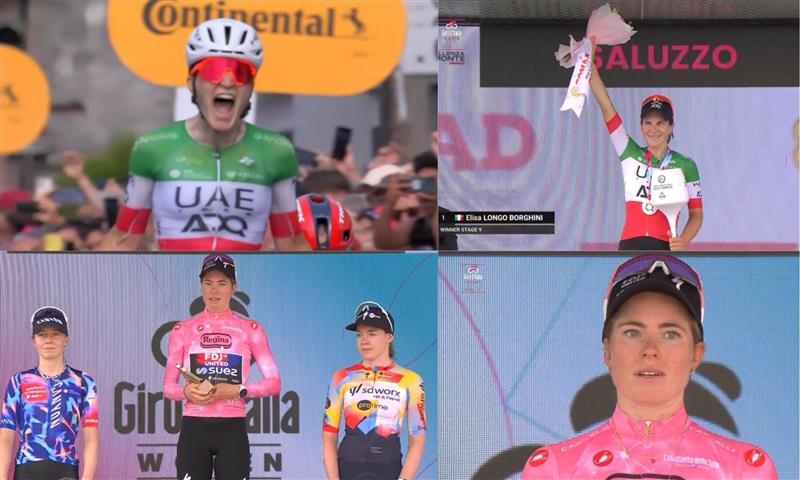 9ª Tappa Giro Women 2026 – Vollering colora di rosa la tripla corona, Longo Borghini si riscatta nella volata di Saluzzo