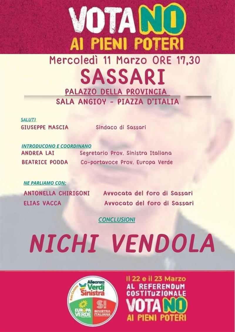 Referendum sulla riforma della giustizia: a Sassari un incontro pubblico per discutere le ragioni del NO