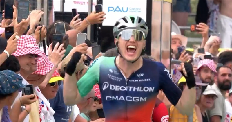 5ª Tappa Tour de France 2026 – Al primo Tour Kooij fa subito centro a Pau, 144 km di fuga solitaria per Veistroffer