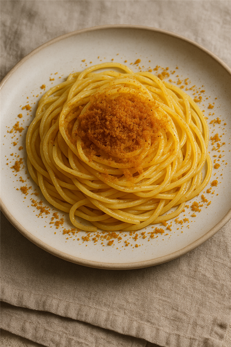 La bottarga sopra la pasta