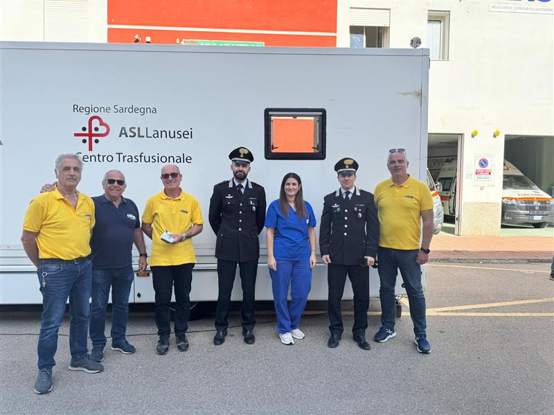 Ogliastra, i carabinieri donano il sangue: l’Arma in prima linea accanto all’Avis