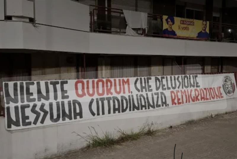 Sassari, striscione neofascista contro la Cgil: Di Nolfo attacca Casapound e il governo Meloni