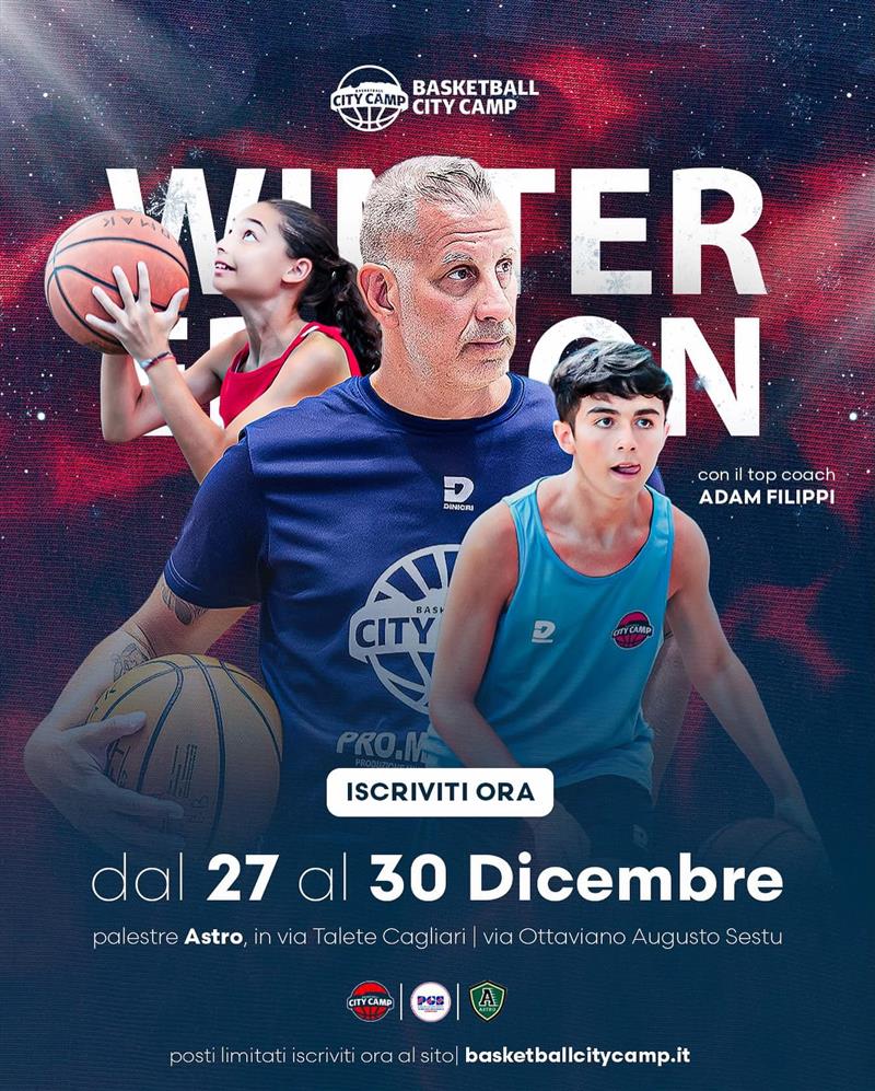 Cagliari: Torna il Basketball City Camp - l’isola del basket si ritrova nella Winter Edition