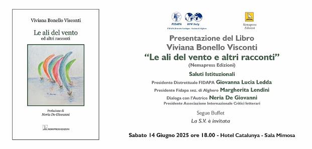 “Le ali del vento” (Nemapress) i racconti di Viviana Bonello Visconti ad Alghero