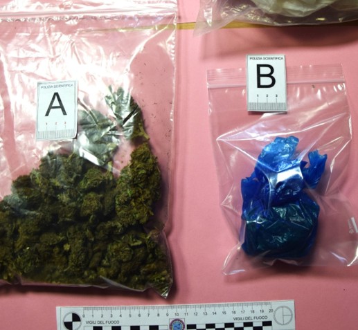 Sassari, giovane denunciato: in casa oltre 87 grammi di marijuana