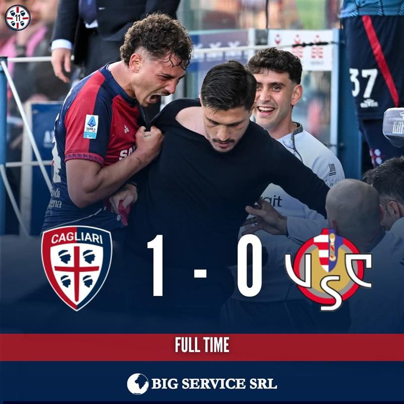 Lo spareggio-salvezza è del Cagliari. La Cremonese esce senza punti dalla “Unipol Domus”.