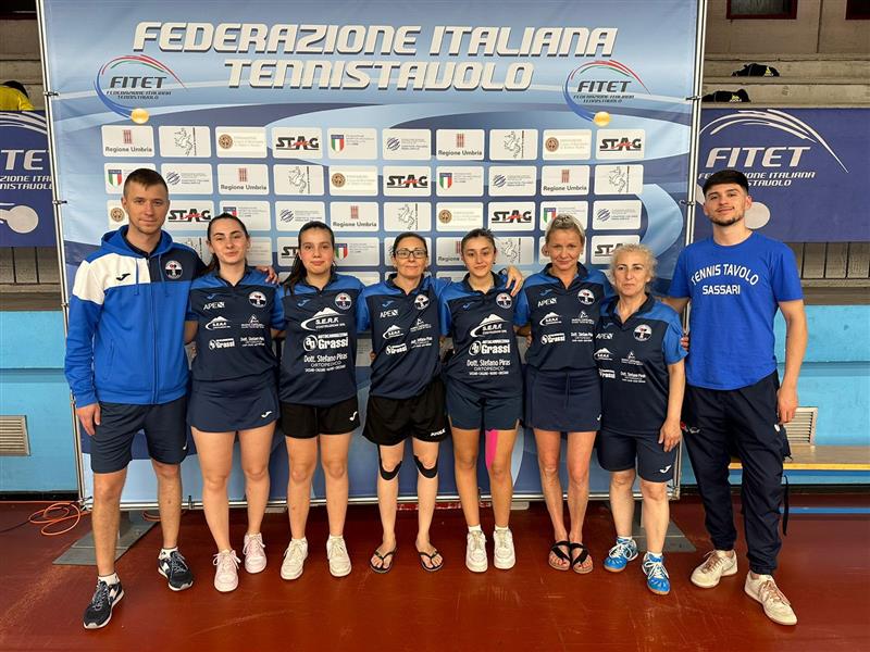Tennistavolo Sassari: la squadra femminile conquista la promozione in A2