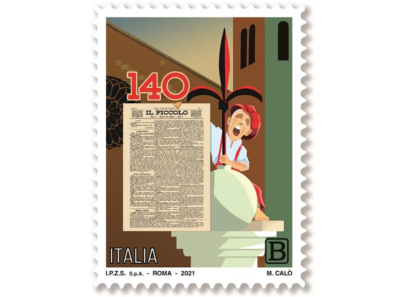 Un francobollo per il 140 anni del Piccolo di Trieste