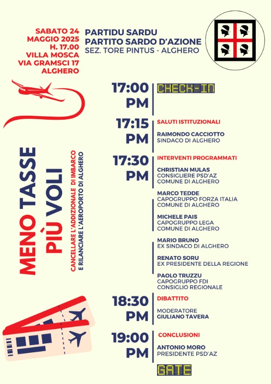 Alghero: meno tasse, più voli – Un dibattito sul futuro dello scalo di Fertilia