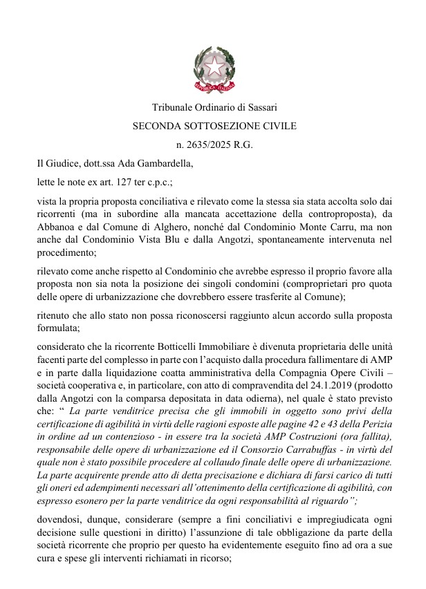 Monte Carru, il Giudice scopre le carte: "Paghi l