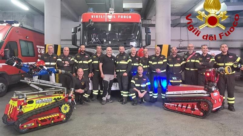 A Sassari arriva il pompiere Robot: 40 vigili del fuoco in formazione