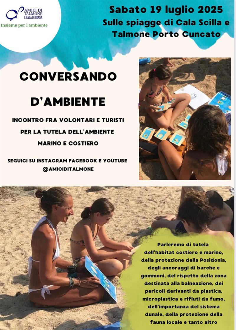 Sabato a Palau, giornata di sensibilizzazione a cura del Comitato “Amici di Talmone e Cala di Trana”
