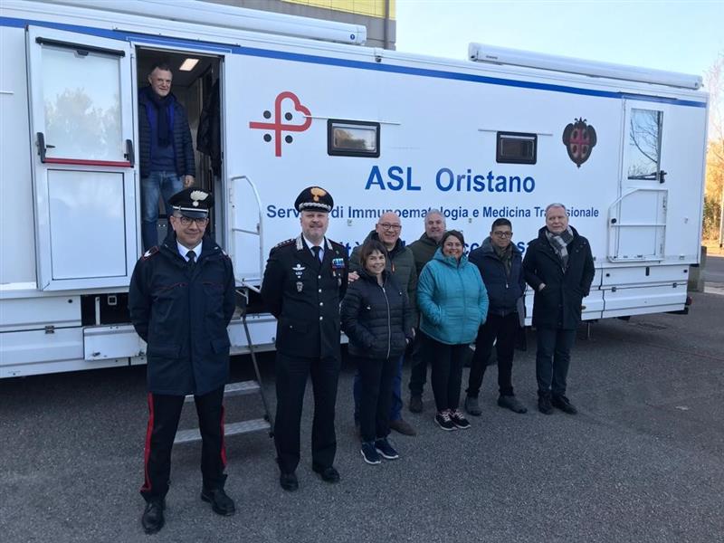 Donazione di sangue: I carabinieri di Oristano scendono in campo