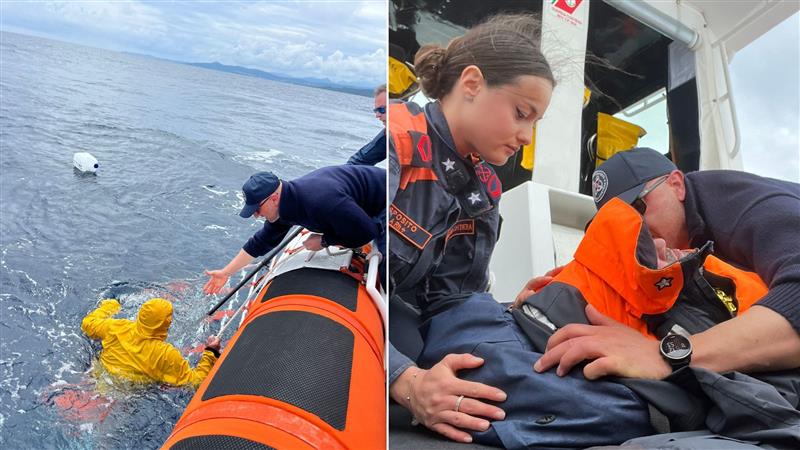 Pescatore cade in mare e si aggrappa a una boa: salvato dalla Guardia Costiera