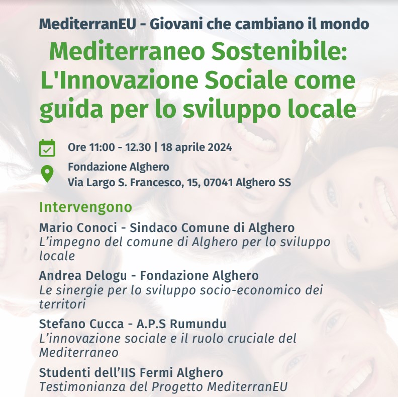 "Mediterraneo Sostenibile: L'innovazione Sociale come guida per lo sviluppo locale" ad Alghero