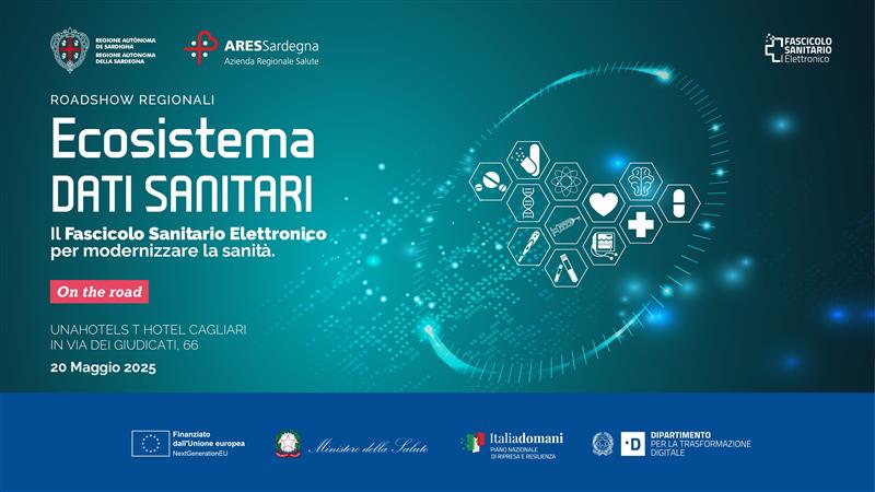 A Cagliari la quarta tappa del Roadshow nazionale Ecosistema Dati Sanitari. Il Fascicolo Sanitario Elettronico per modernizzare la sanità