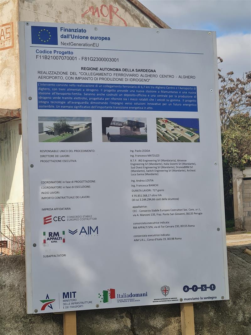 Treno a idrogeno ad Alghero, cronaca di un progetto che corre più veloce del consenso