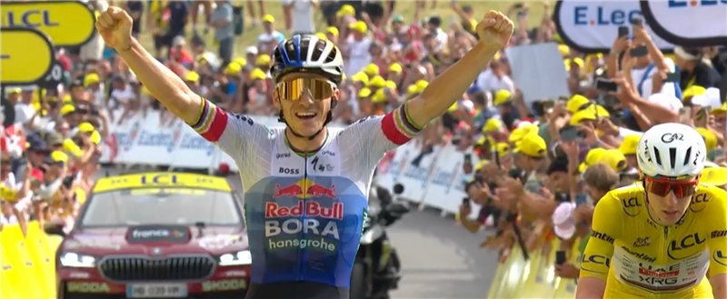 15ª Tappa Tour de France 2026 - Evenepoel vince al Plateau de Solaison, il Tour perde Vingegaard