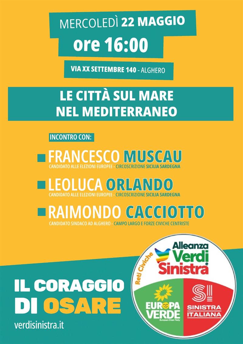 Incontro "Le città sul mare nel Mediterraneo" ad Alghero