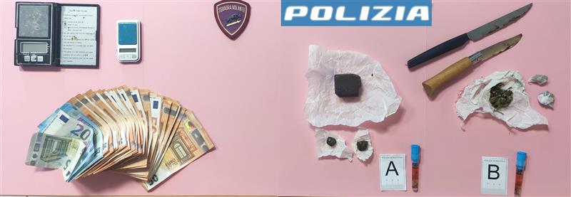Sassari, fermato al parco con droga e 2.000 euro in tasca: arrestato per spaccio
