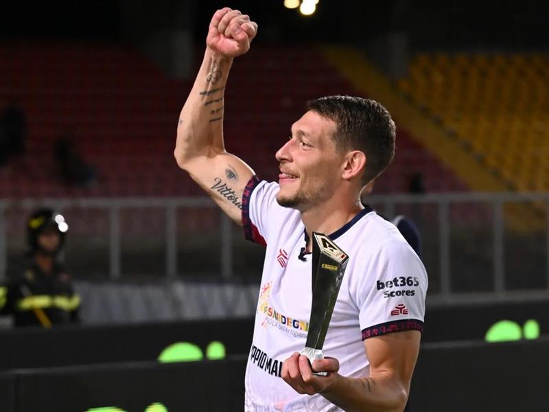 Andrea Belotti alla 350a presenza in serie A firma una doppietta che consente al Cagliari di fare un gran balzo avanti in classifica