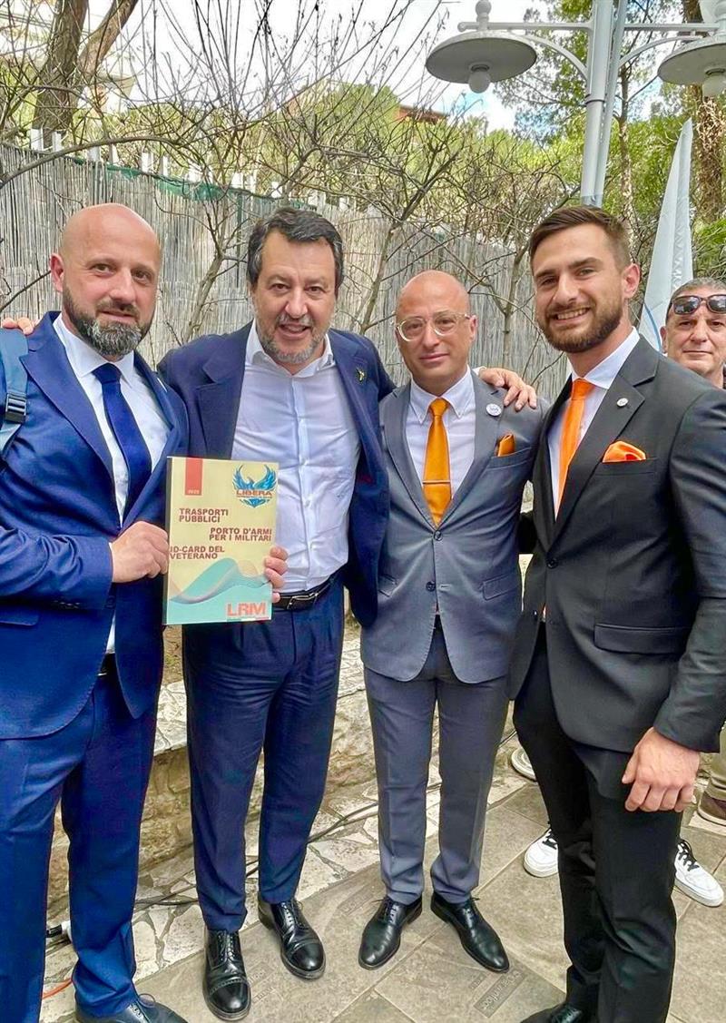 LRM incontra il Ministro Salvini: al centro trasporti, porto d’armi e diritti dei veterani