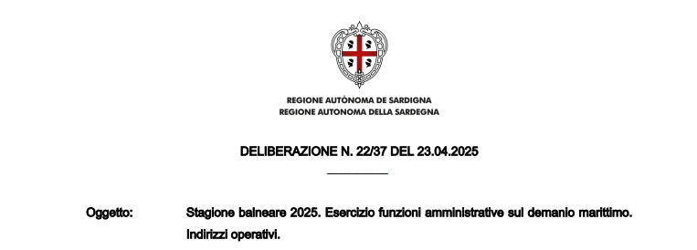 Concessioni balneari: la Regione Sardegna approva le direttive operative per la stagione 2025