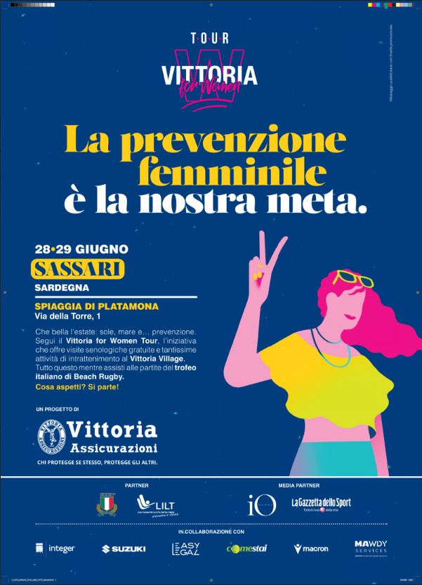 Platamona capitale della prevenzione: il Vittoria for Women Tour fa tappa in Sardegna tra sport, salute e solidarietà