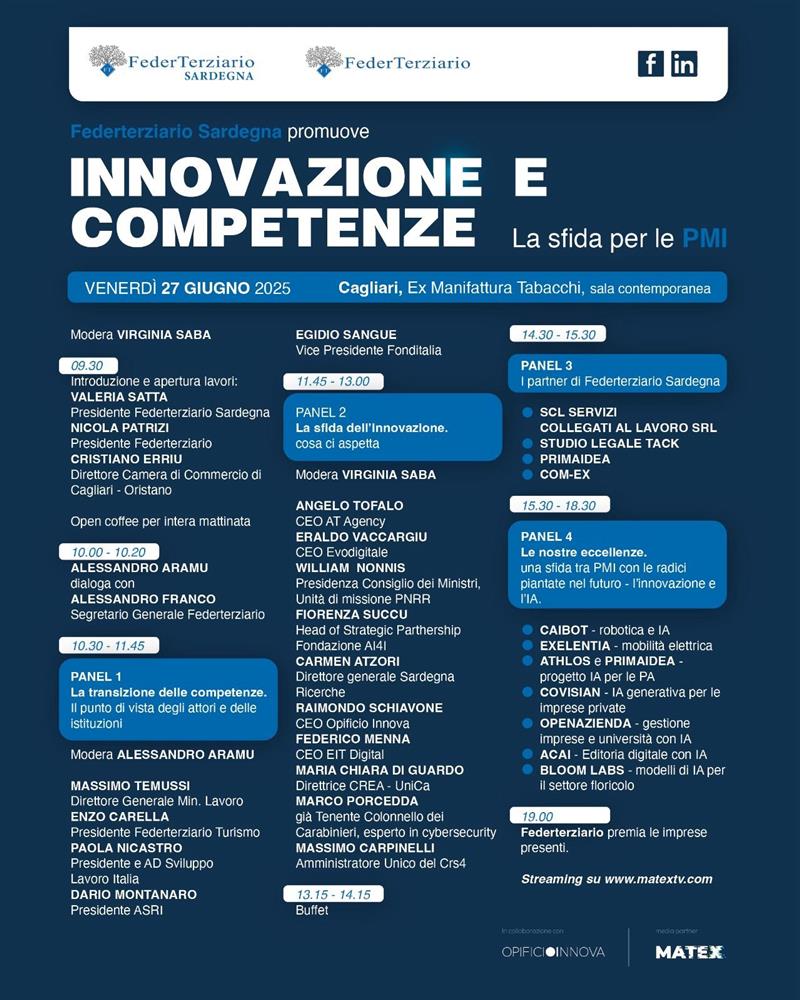 Cagliari si prepara a celebrare la Giornata ONU delle PMI: competenze e innovazione al centro dell’evento promosso da FederTerziario Sardegna