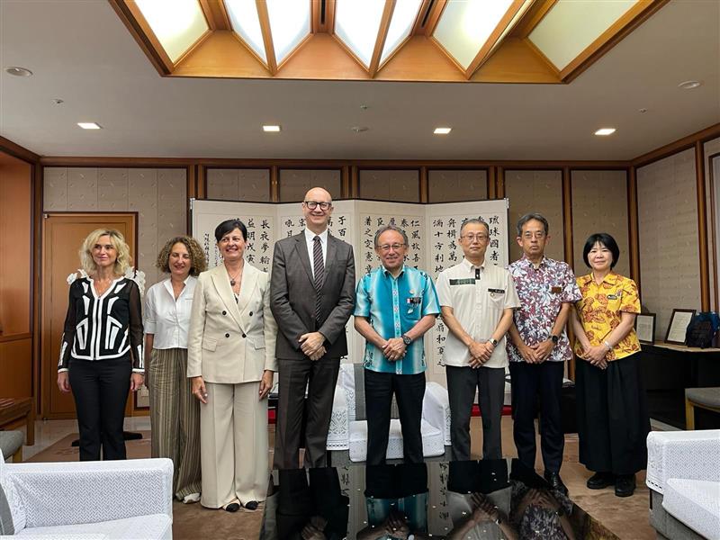 Expo 2025 Osaka, Cuccureddu ricevuto dal governatore di Okinawa: “Creare un nuovo prodotto turistico globale con la rete delle cinque Blue Zone del mondo”