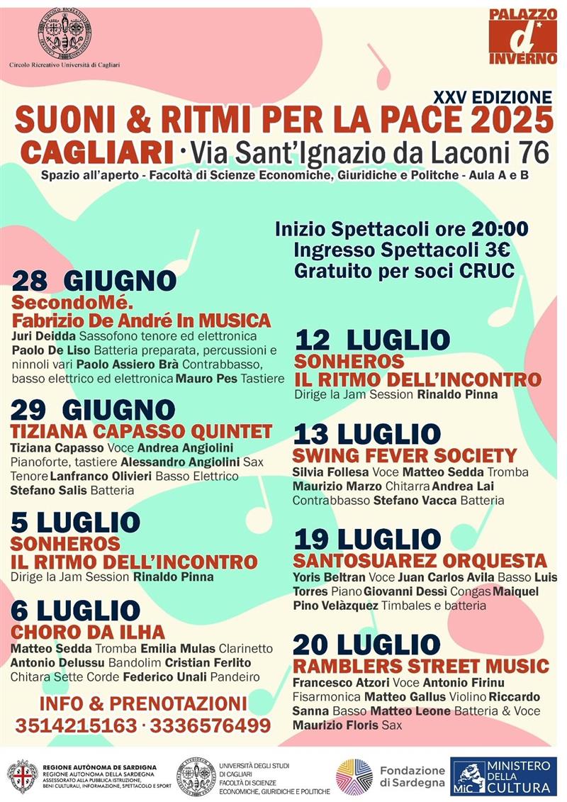 Conto alla rovescia per la XXV edizione del Festival “Suoni & Ritmi per la Pace” 2025