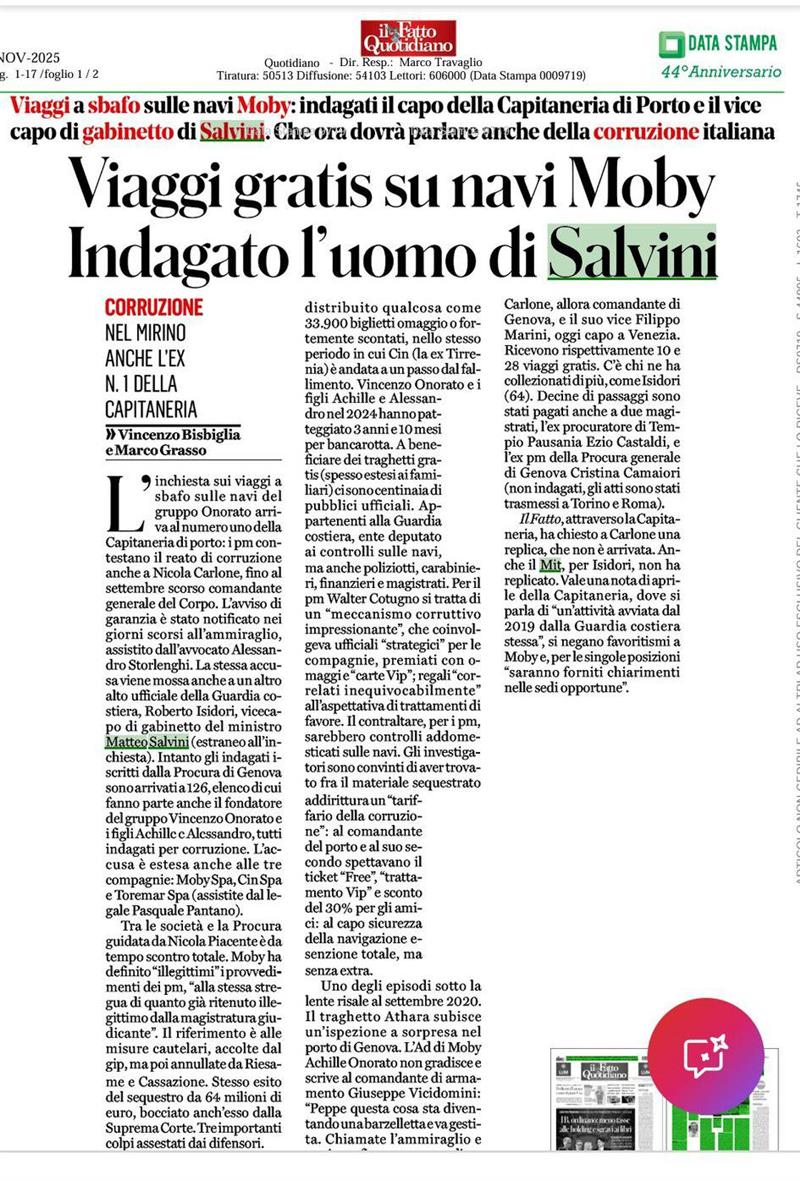 L'osservatorio di Guerrini: Altra tegola corruzione sul cdx sardo?