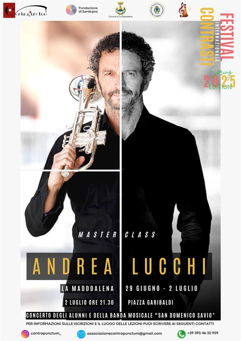 A La Maddalena la magica tromba di Andrea Lucchi - Dal 29 giugno al 2 luglio due concerti e una masterclass per il Festival  internazionale Contrasti Spring Edition