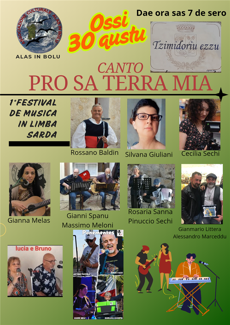 Ossi, al via il primo Festival della Musica in Lingua Sarda “Canto pro sa Terra Mia”