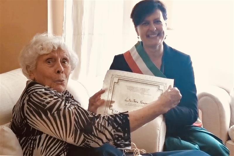 Cagliari: Centesimo compleanno di Lucilia Maria Campus