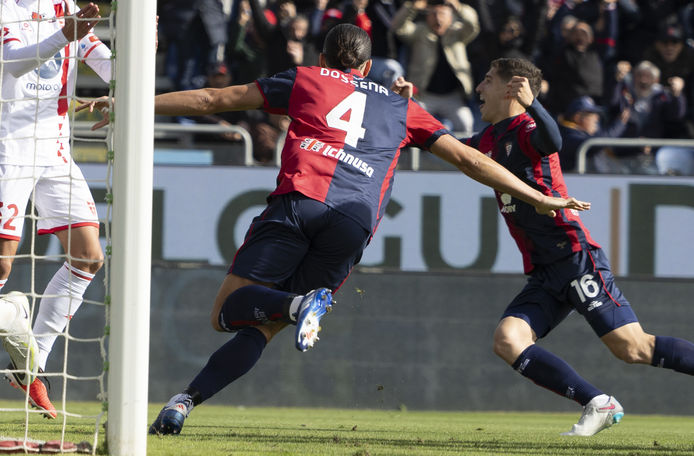 Dossena gol, poi Maric riprende il Cagliari. E il Monza va vicino al colpo: due traverse