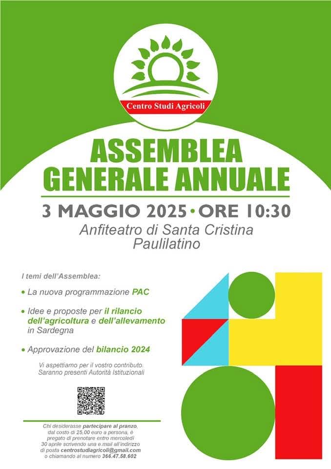 Centro Studi Agricoli: il 3 maggio a Santa Cristina l’assemblea generale annuale