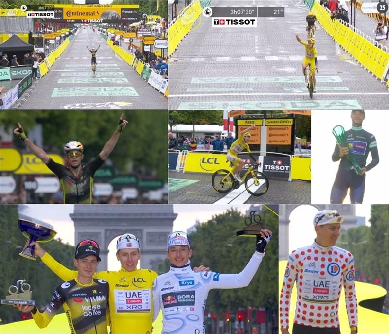21ª Tappa Tour de France: Van Aert trionfa sotto la pioggia, Pogacar è ancora Re di Francia