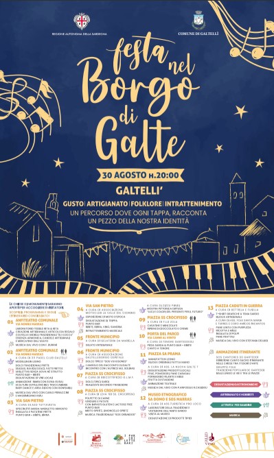 Galtellì si prepara alla “Festa nel Borgo di Galte”: tradizione, arte e sapori il 30 agosto
