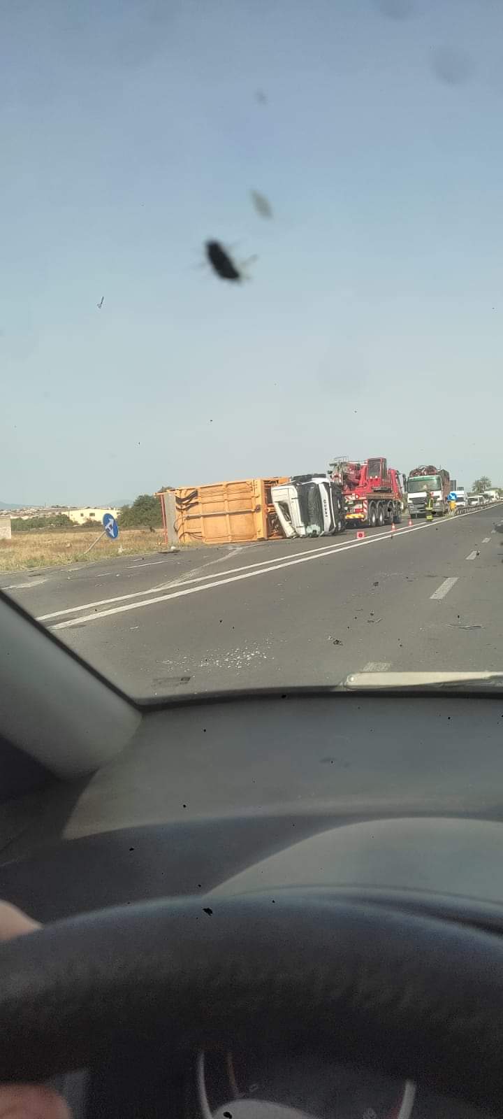 Incidente questa mattina a Selargius lungo la statale 554, all'incrocio con via Torrente.